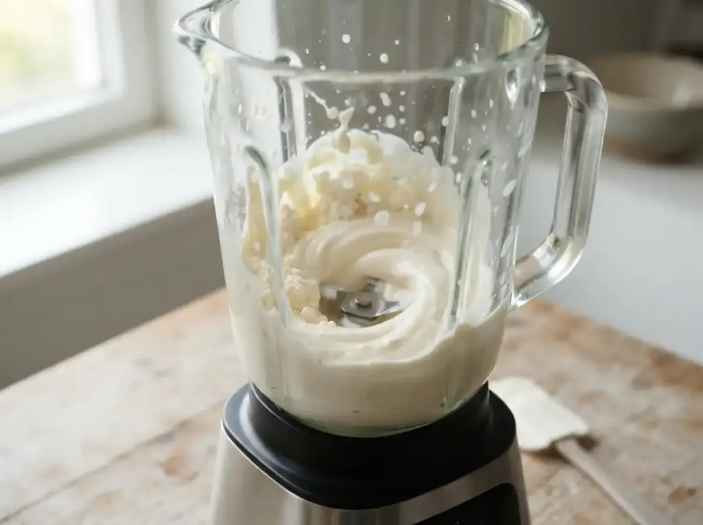 Blending Greek yogurt and cottage cheese for tuna sandwich filling